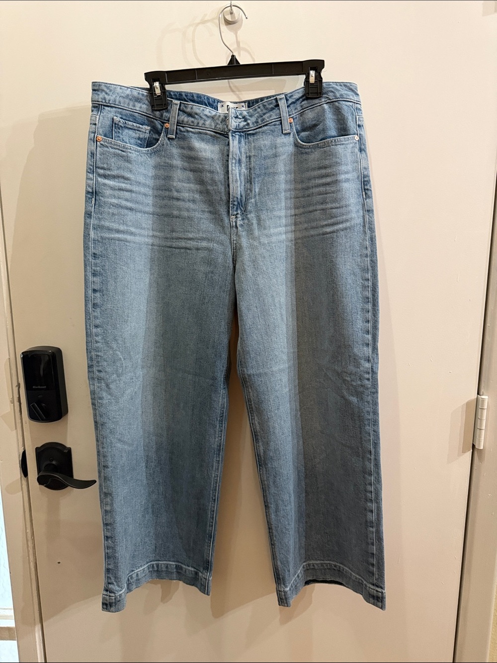 PAIGE Light Blue Relaxed Straight-Leg Jeans